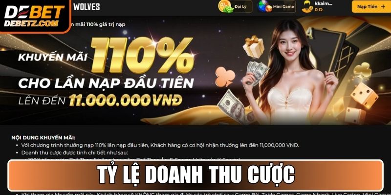 Tỷ lệ doanh thu cược
