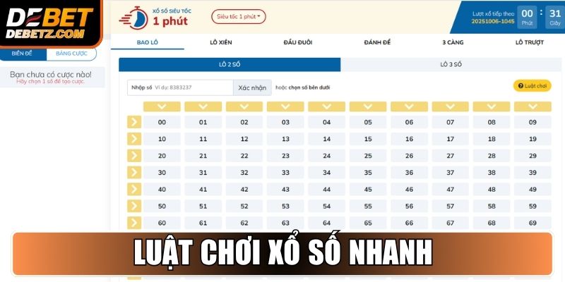 Luật chơi xổ số nhanh thành viên mới cần biết
